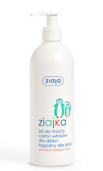 Ziajka Gel para el lavado del cuerpo y del cabello para niños suave para la piel 400 ml