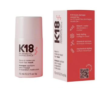 K18 Mascarilla capilar sin aclarado Reparación Molecular 15 ml