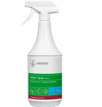 Medisept Velox Spray Neutro para limpieza y desinfección de superficies con pulverizador 1 L