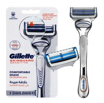 Afeitadora Gillette Skinguard Sensetive + 2 cuchillas