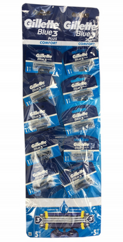 Gillette Azul 3 Comfort Plus Hoja A10 12x10 pcs