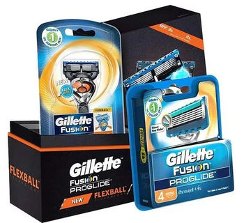 Gillette Fusion Proglide Set Maquinilla de afeitar Flexball + 4 recambios